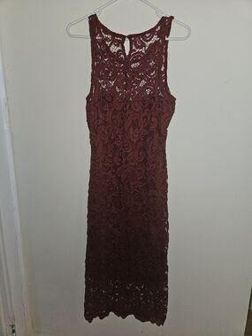 Wishful Park Burgundy Lace Maxi Dress
